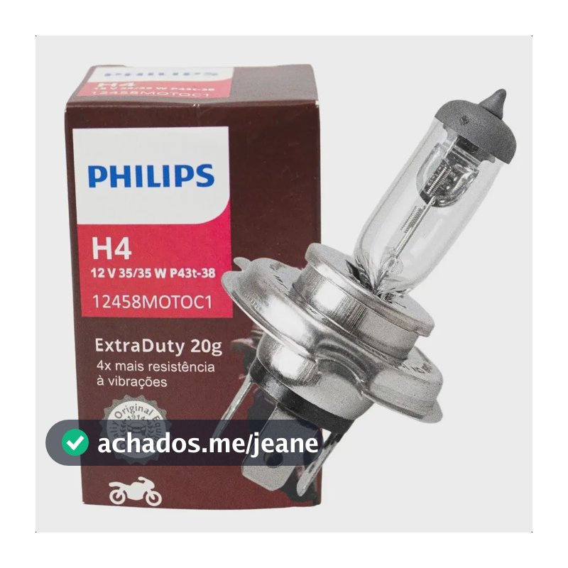 Lampada H4 Philips Fan Cg Titan Bros 125/150/160 Cb Xre 300