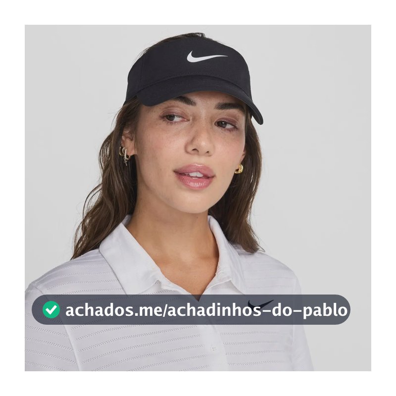 Viseira Nike Dri-fit Ace Visor Cor Preto/branco Tamanho M/g
