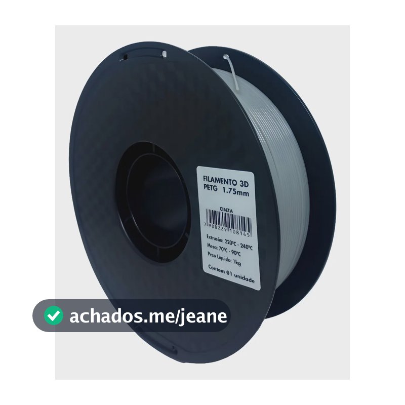 Filamento 3D PETG Cinza Masterprint 1kg 1.75mm Precision para Impressão