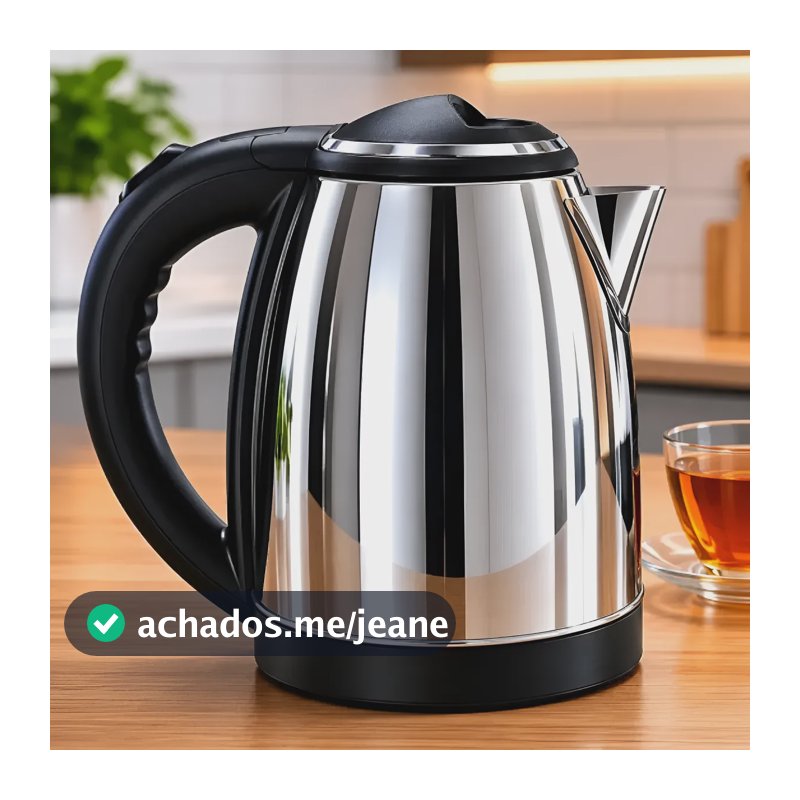 Chaleira Elétrica Inox 1,8 Desliga Automático Ferve Rapido Cinza Inox 220v