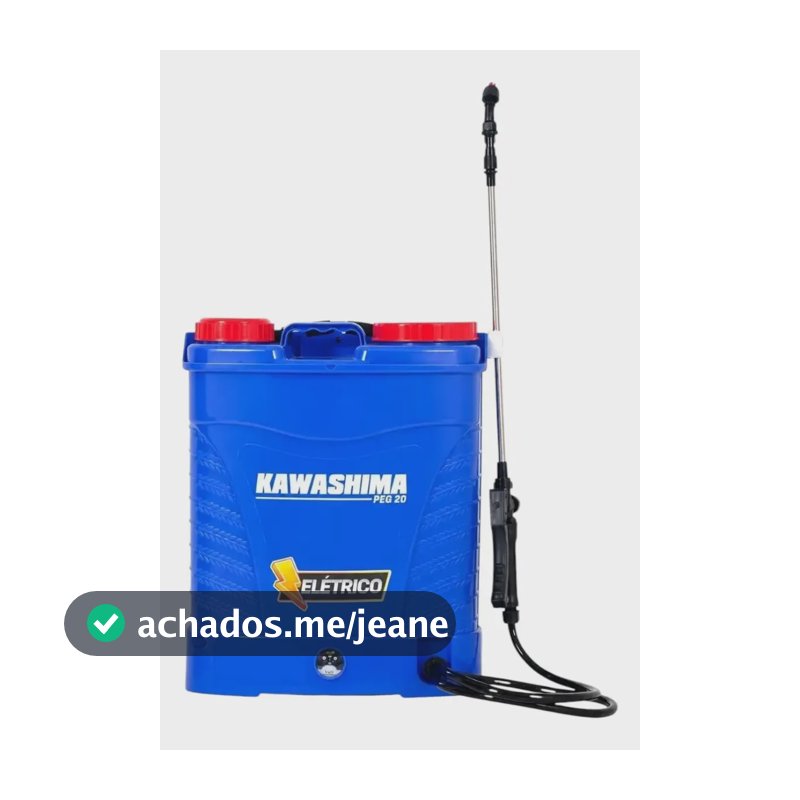 Pulverizador Costal a Bateria Kawashima 20L Azul com Bico Ajustável