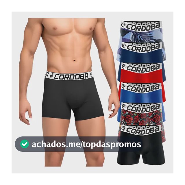 Kit 6 Cuecas Masculinas Boxer Variadas Alta Qualidade Aaa