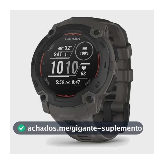 Relógio Garmin Instinct E 45mm Gps Smartwatch Carvão Preto