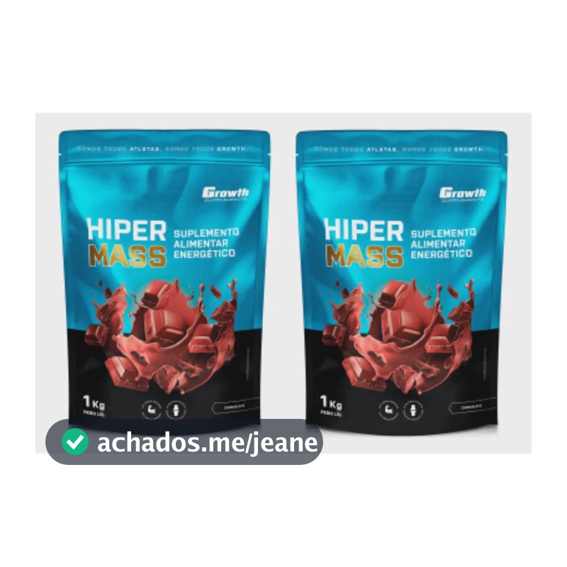 Kit 2 X Hiper Mass (1kg) - Growth Supplements Sabor Chocolate