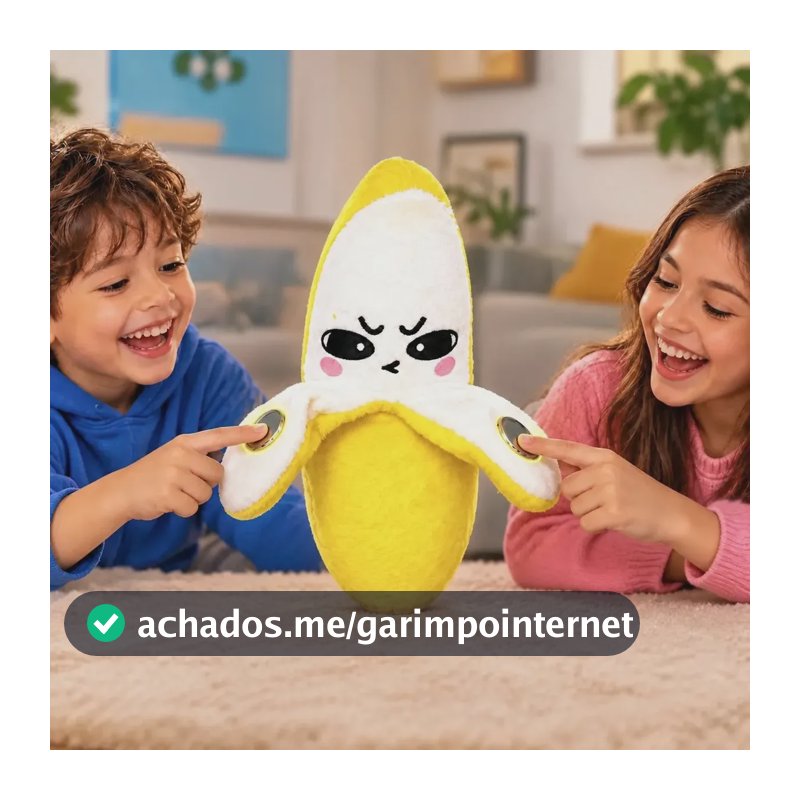 Brinquedo Pelúcia Banana Musical Teclado Humano Crianças Banana