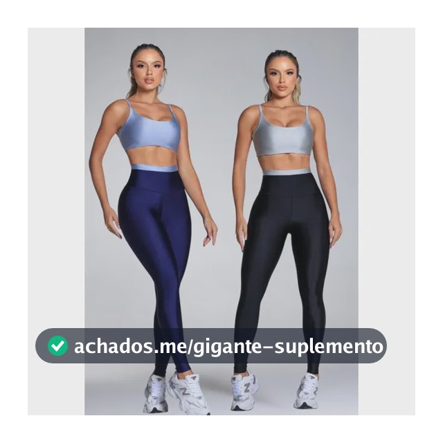Kit 2 Conjunto Cropped  Legging Fitness Academia Biop