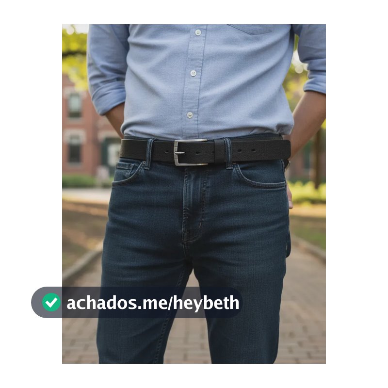 Cinto Masculino Couro Legítimo Cor Preto Tamanho do Cinto 122 Cintura 105 M