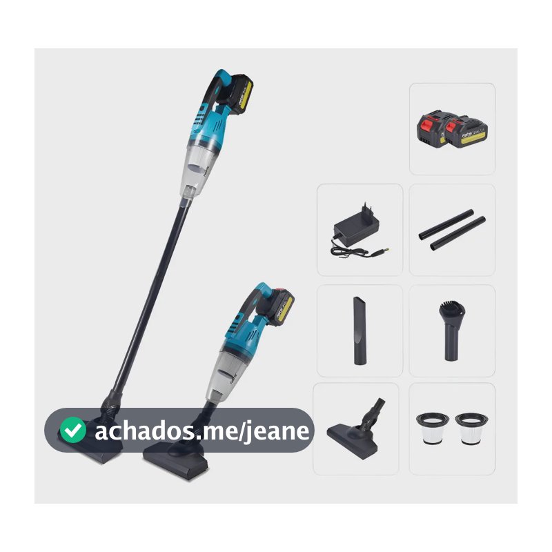 Aspirador Hanabi Portátil 21v Recarregável Limpeza Doméstica Azul 127/220v