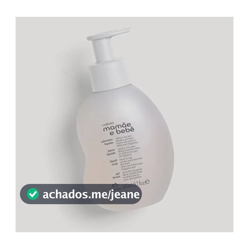 Sabonete Líquido Sem Fragrância Natura Mamãe E Bebê - 200 Ml