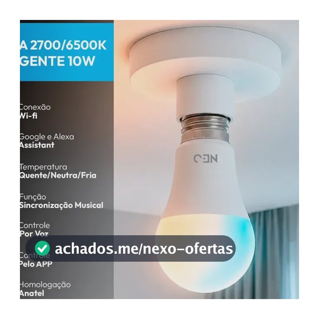 Lampada Led Pera Smart Inteligente Wi Fi 10w 2700K/6500K E27 110v/220v Cod:290018079 Neo Avant