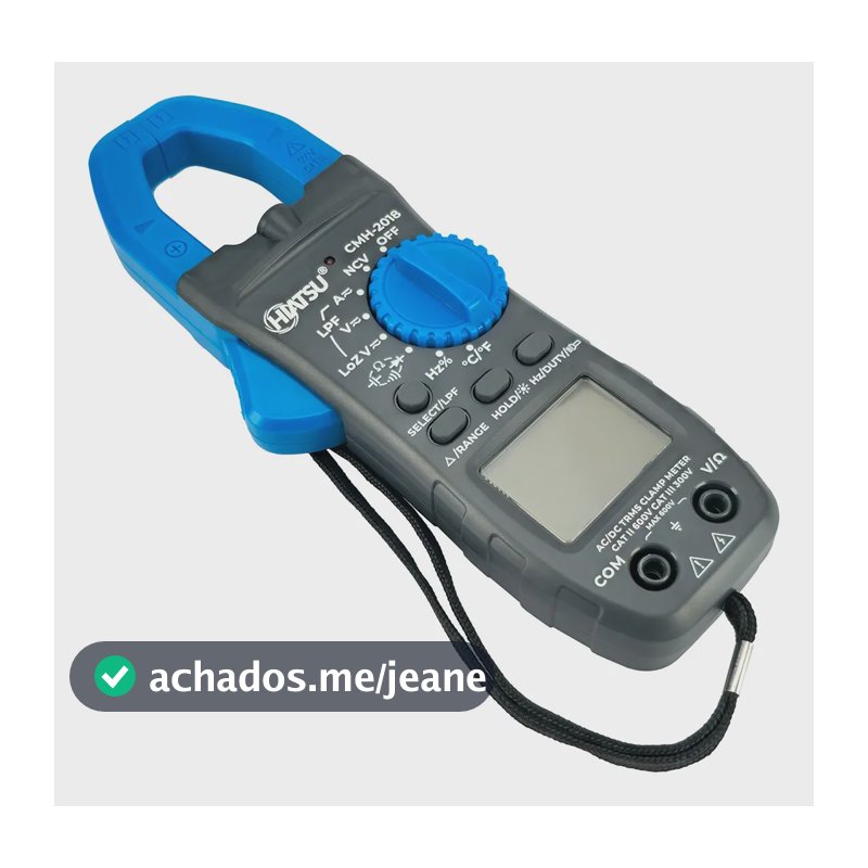 Alicate Amperímetro Digital Hiatsu Cmh-2018 True Rms