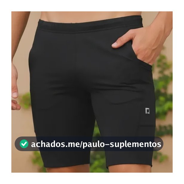 Bermuda De Compressão Com Bolsos Laterais Masculina