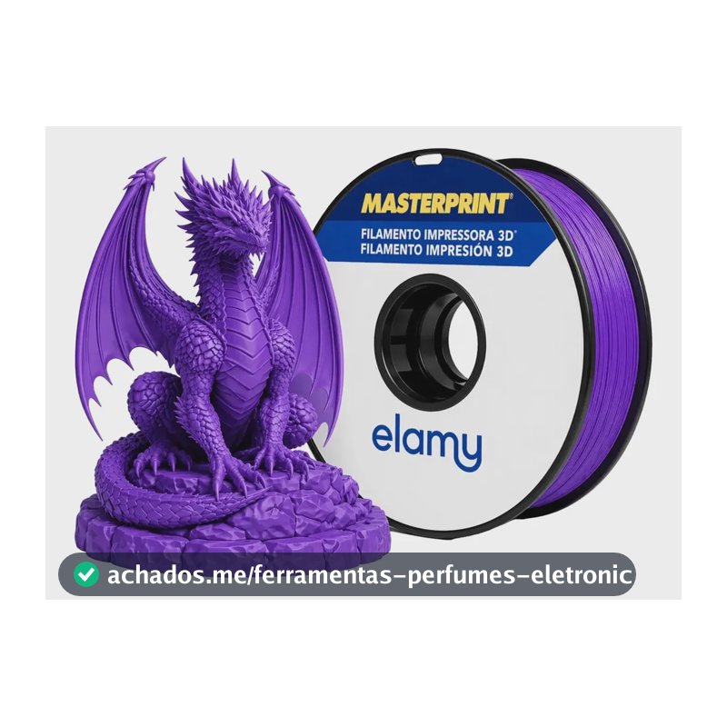 Filamento De Impressora 3d Petg 1,75mm 1kg Masterprint Roxo Fluorescente
