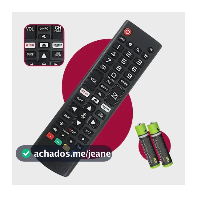 Controle Remoto Para LG Universal Tv Smart Led Preto