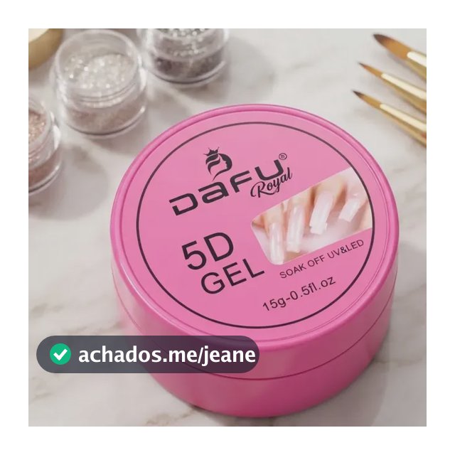 Gel 5d Dafu Royal 15g Nail Art Alto Relevo Preto