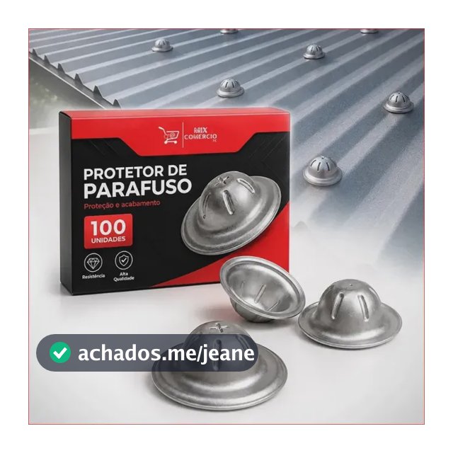 Kit Protetor de Parafuso Para Telhado em Aluzinco, Arredondada e Com 100 Unidades
