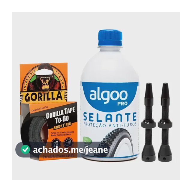 Kit Selante Tubeless Algoo 500ml + Fita Gorilla + Válvulas