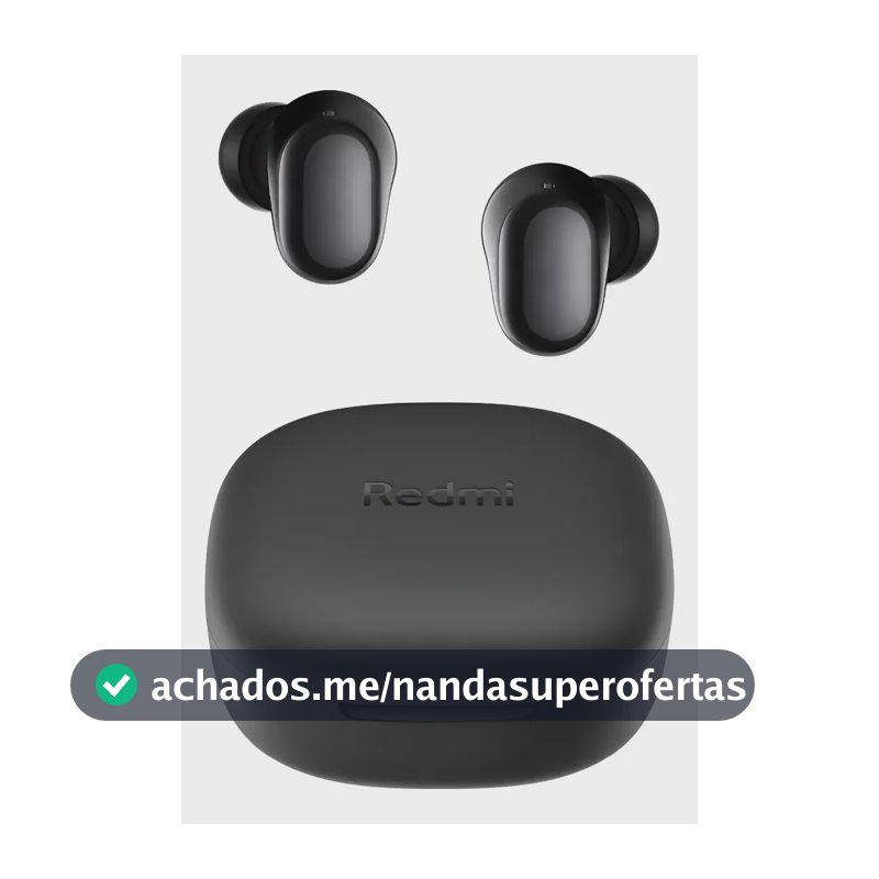 Fone De Ouvido Bluetooth Xiaomi Redmi Buds 6 Play M2420e1 Preto