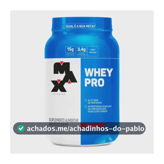 Proteína Max Titanium Whey Pro Concetrado em pó sabor Morango x 1kg