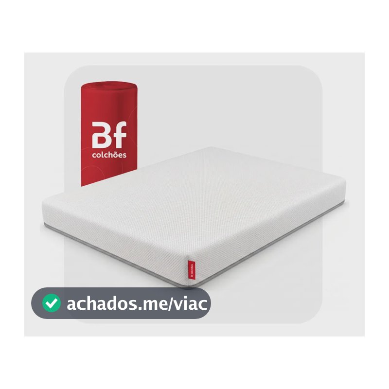 Colchão Casal D33 Ortopédico de Espuma Dupla face a Vácuo 138x188cm BF Colchões