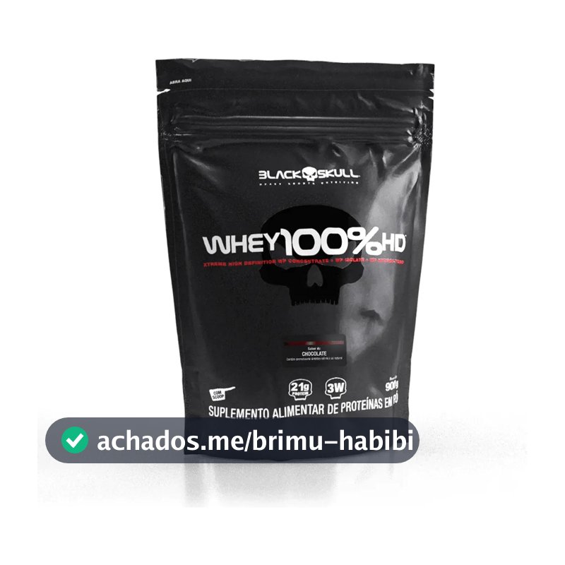 Proteína Black Skull Whey 100% HD em pó sabor Chocolate x 900g