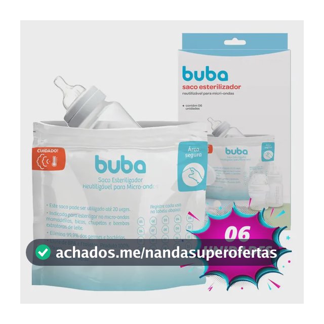 Saco Esterilizador Reutilizável Para Micro-ondas 09814 Buba