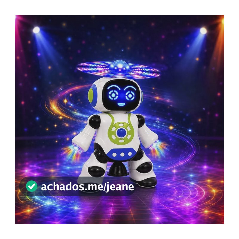 Robô Eletrônico BRAVENI de Dança Musical com Luzes para Crianças