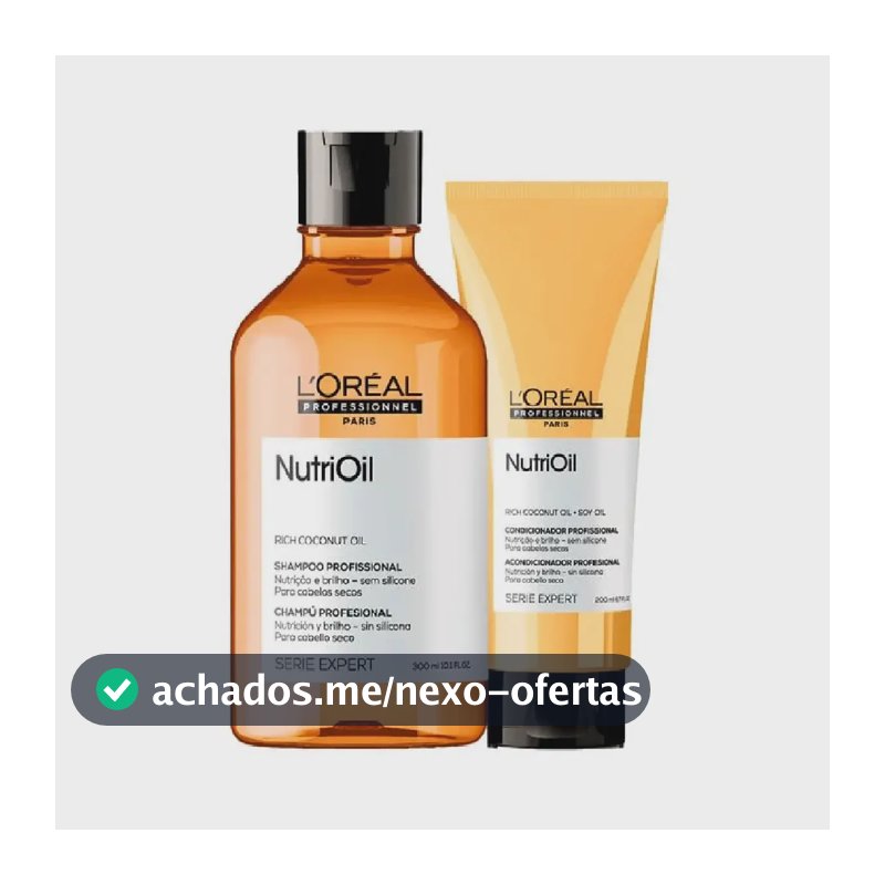 Kit L'Oréal Professionnel Serie Expert NutriOil Shampoo 300ml + Condicionador 200ml