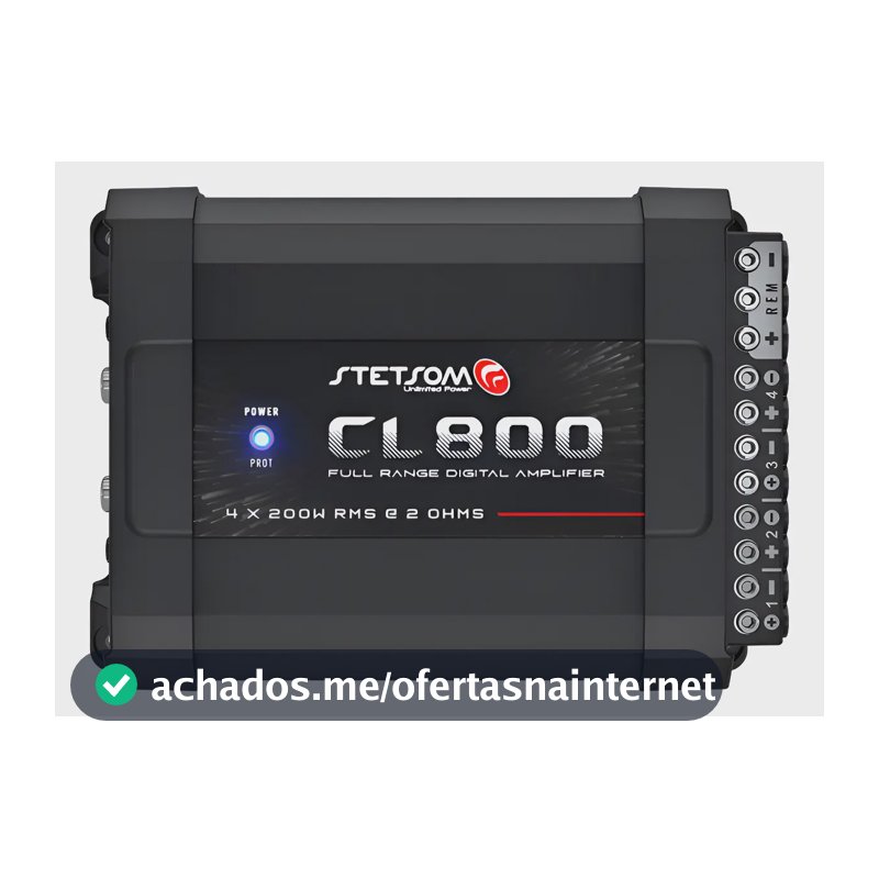 Modulo Stetsom Cl800.4 800w 4 Canais 2ohms Combat Lançamento Preto