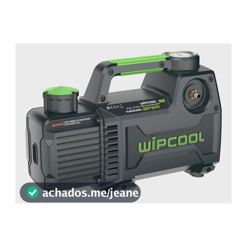 Bomba De Vacuo 1/3cv 3cfm A2l Com Vacuometro Wipcool 2f1.5r 220v