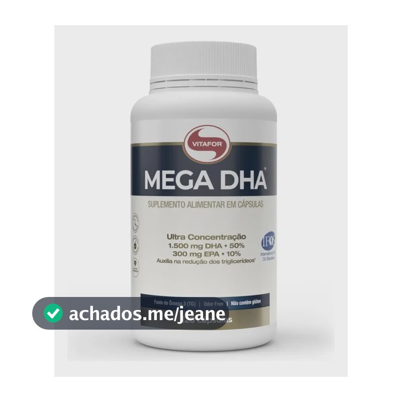 Ômega 3 Vitafor em cápsula Sem sabor de 120 un