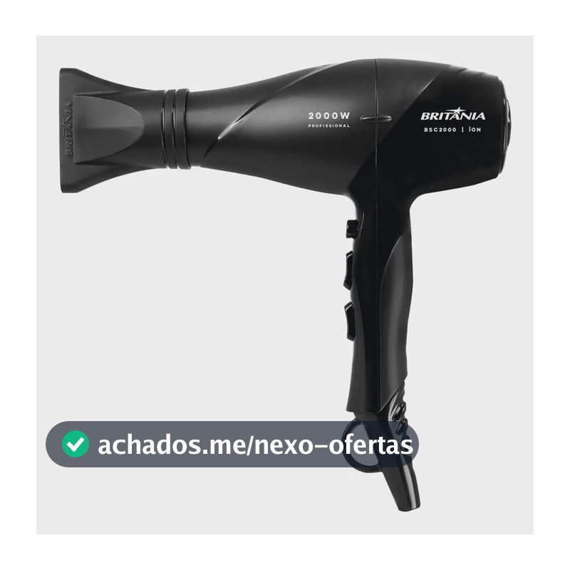 Secador de Cabelos Britânia 6 Combinações 2100W BSC2000