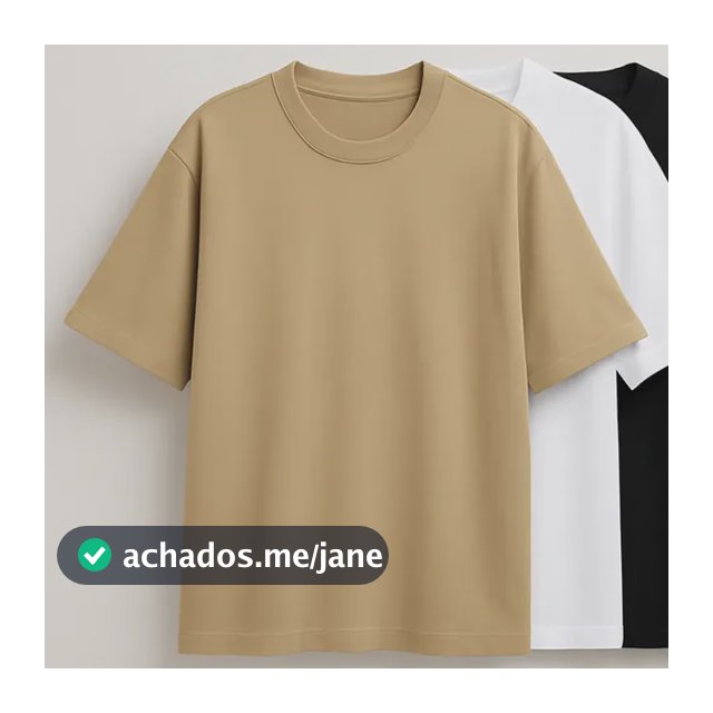 Kit 3 Oversized Masculina Stretwear Básica Lisa Premium