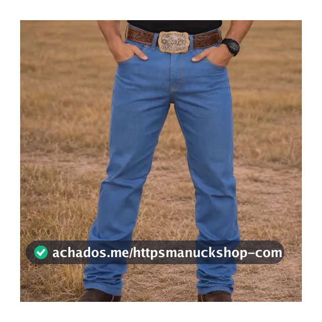Calça Country Masculina Jeans Western Cowboy Rodeio Elastano