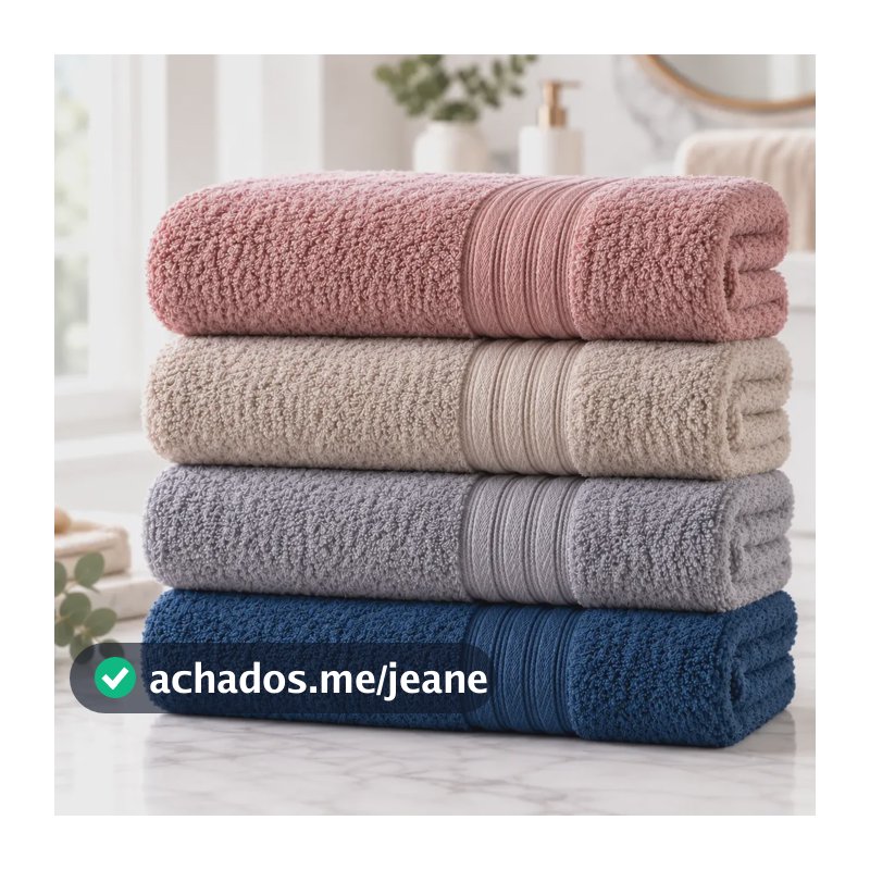 Kit 4 Toalhas De Banho Grande Macia Algodão Atacado Sortidas