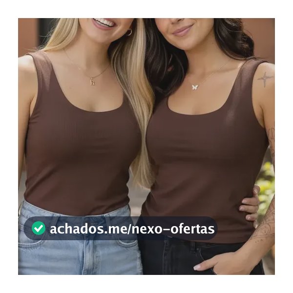 Kit 2 Regata Feminina Forrada Alça Larga Sem Transparência