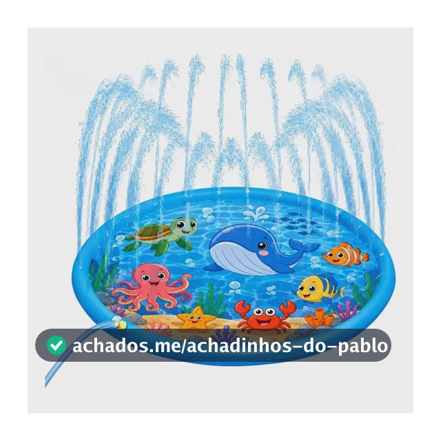 Piscina Fonte Chafariz Infantil Animais Pet Crianças Tapete Azul