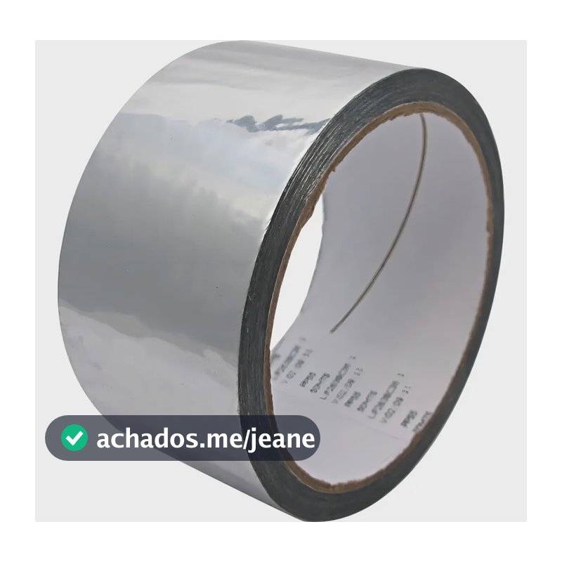 Fita Adesiva Aluminizada Térmica Elity 40mm x 45m Alumínio Ar Condicionado