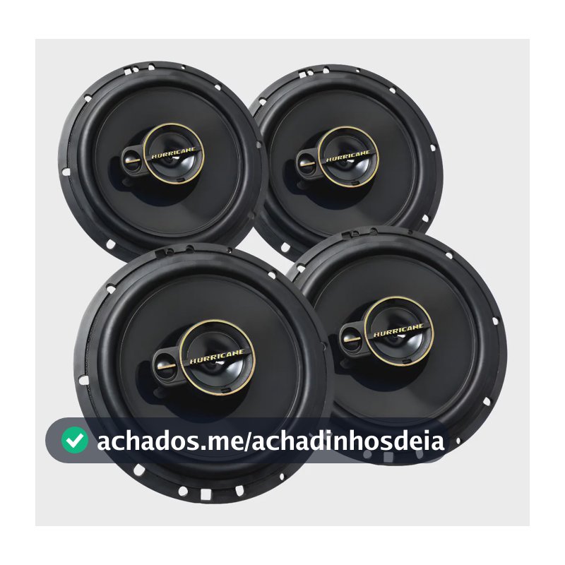 Kit Alto Falante Hurricane Triaxial Aurum A6t 6 Pol 240w 4un Preto
