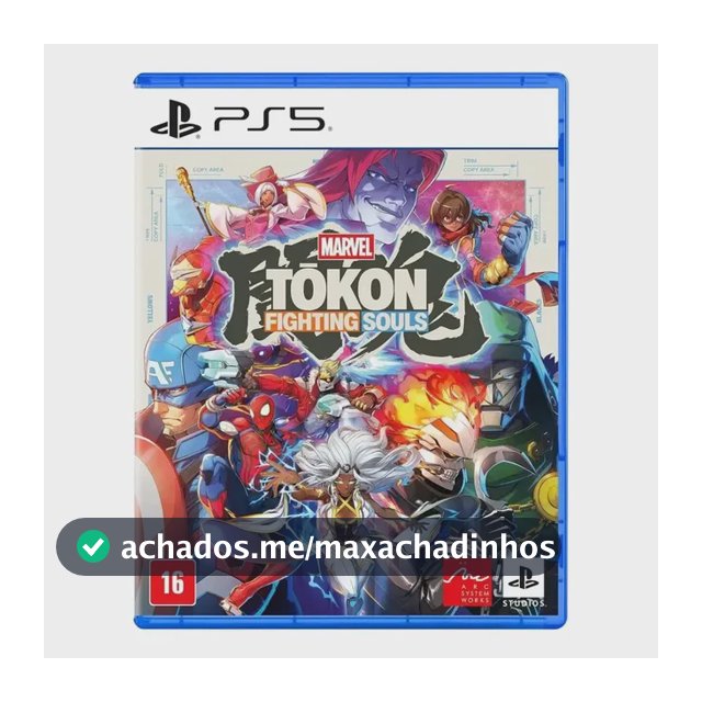 Marvel Tōkon Fighting Souls Jogo PlayStation 5 Edição Padrão Combate Online Arte Estilo Anime