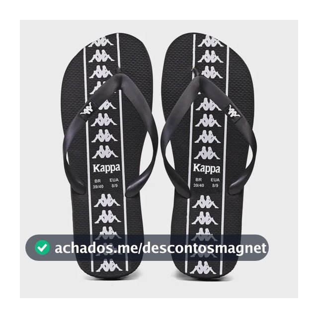 Chinelo Kappa Beach Adulto Unissex Em Borracha