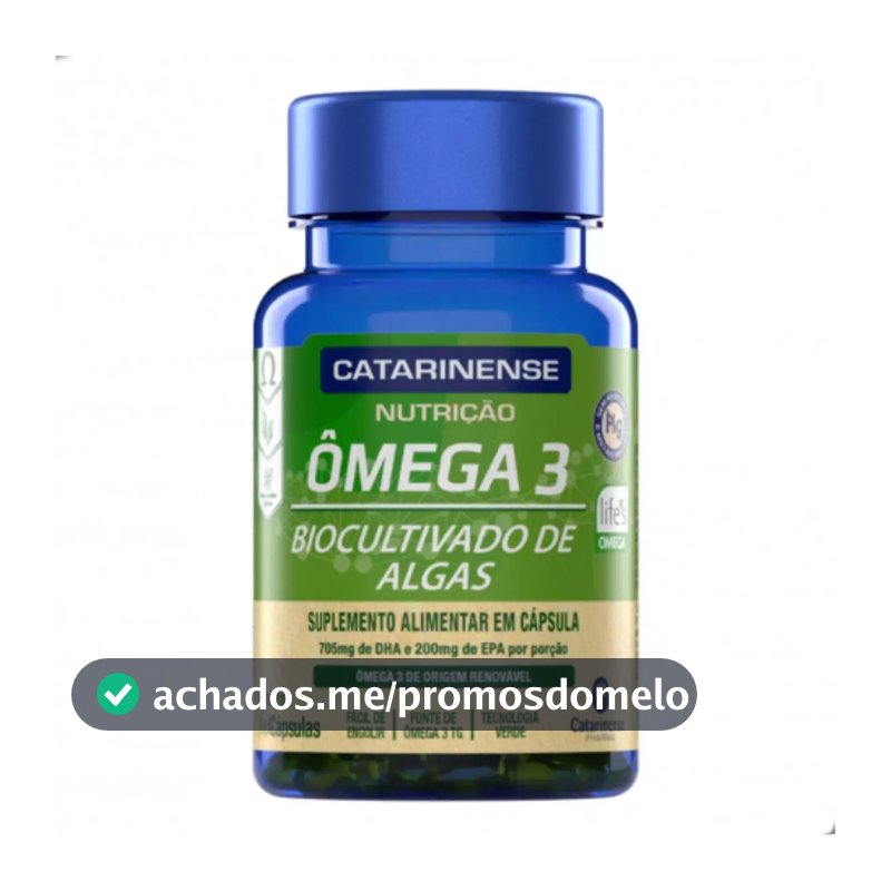 Ômega 3 Biocultivado de Algas Catarinense Nutrição 120 Cps