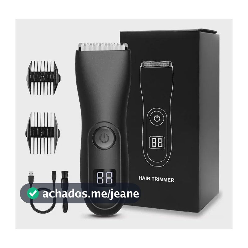 Aparador De Pelos Íntimos Cabelo E Barba Sem Fio Clipper Pro Preto 127/220v