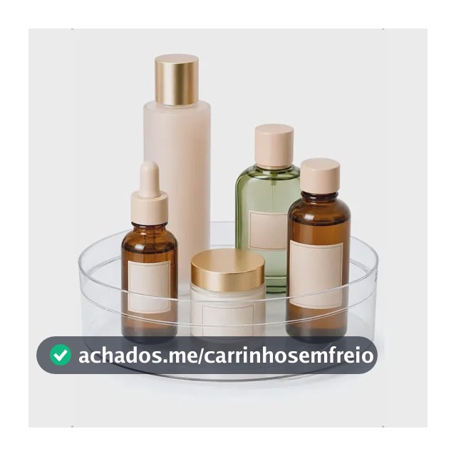 Organizador Giratório Maquiagem Cosméticos Tempero Multiuso Transparente