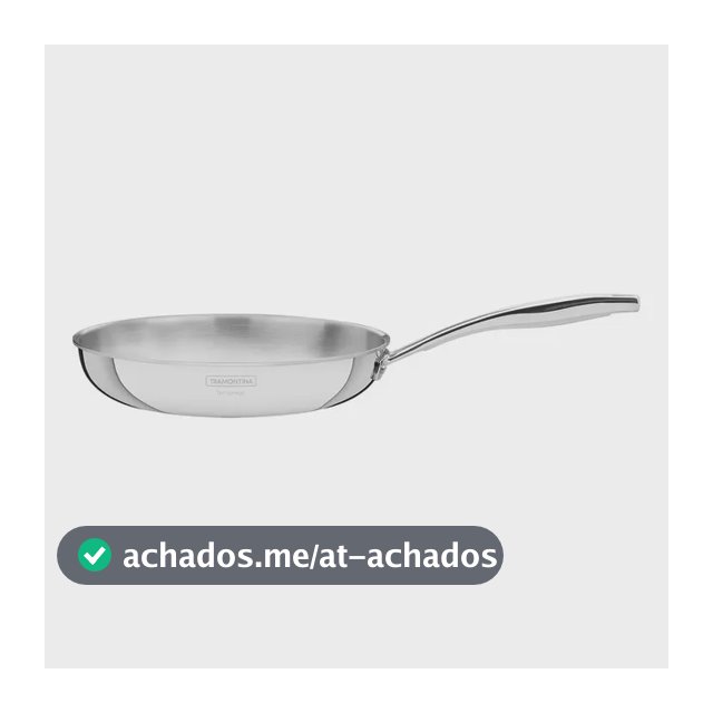 Frigideira Tramontina Grano 62155260 em Aço Inox com Corpo Triplo e Cabo 26 cm 2,2 Litros Prata