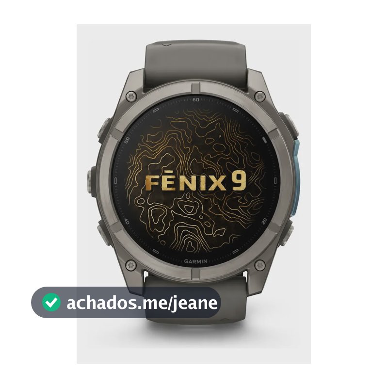 Relogio Garmin Fenix 9 51mm Amoled Saphira Cinza 10-04763-00 Pebble Gray Mesh
