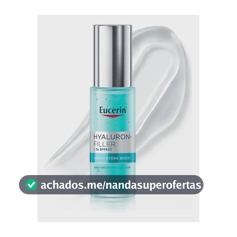 EUCERIN Sérum Facial Daily Booster Ultraleve 30ml, 24h Hidratação, Fortalecedor, Hyaluron-Filler, Ácido Hialurônico, Antirrugas, Hidratante