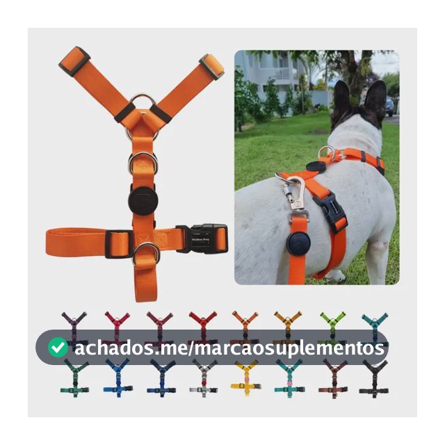 Peitoral H Antipuxão Para Cachorro Pet Cães Brabus Dog
