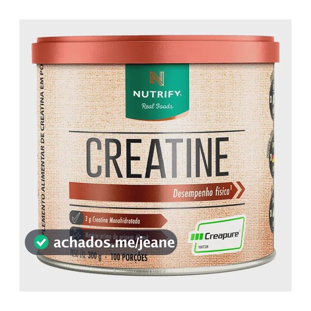 Creatina Creapure Nutrify 300g Creatine 100% Monohidratada Sem Sabor