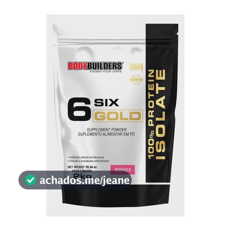 Proteína Bodybuilders Gold integral Black Proteína whey 100% em pó sabor Morango x 2kg